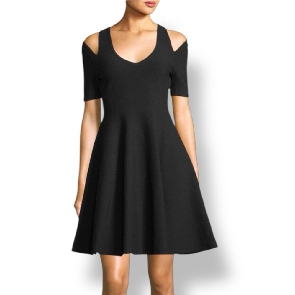 NWT Milly Slit Shoulder Flare dress. Size L